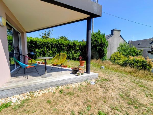Appartement 2 chambres en rez-de-jardin privatif avec vue sur la rade. Le Rody - GUIPAVAS (29)