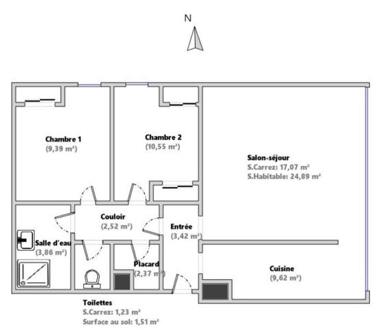 Appartement 3 pièces