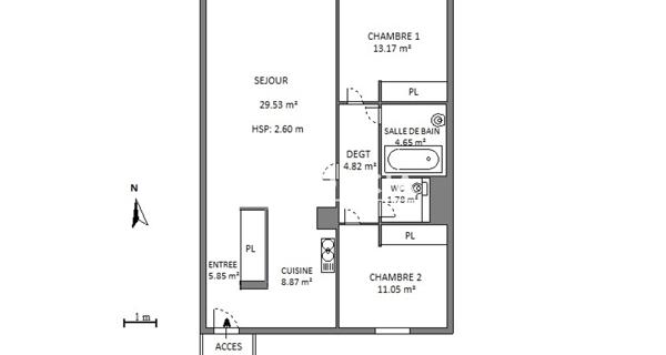 Location Appartement 3 pièces 79.72 m² - Lyon 69002