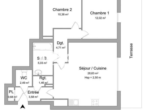 Location Appartement 3 pièces 68.99 m² - ARBORES'SENS Orleans 45000