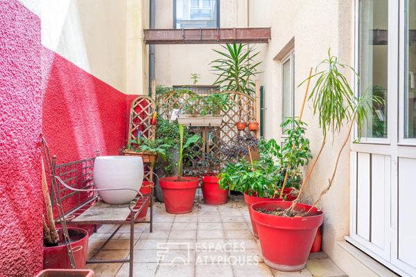 Loft avec patio dans ancienne usine de matelas