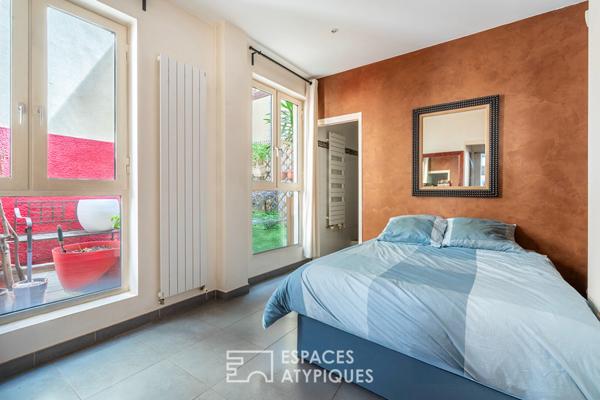 Loft avec patio dans ancienne usine de matelas