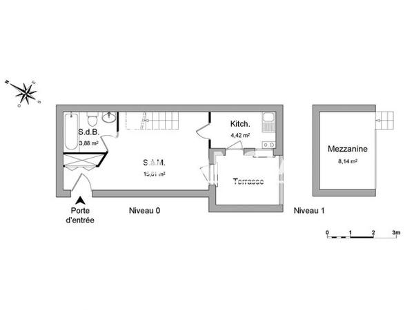 Location Studio 32.05 m² - 9 RUE BAZILLE BALARD Montpellier 34000