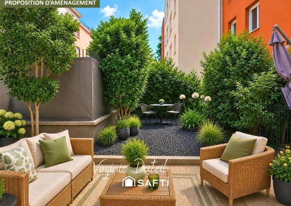 T3 57 m², 2 chambres, jardin privatif et parking