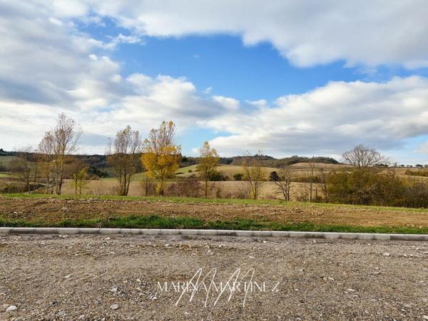 Terrain plat et arboré avec vue dégagée