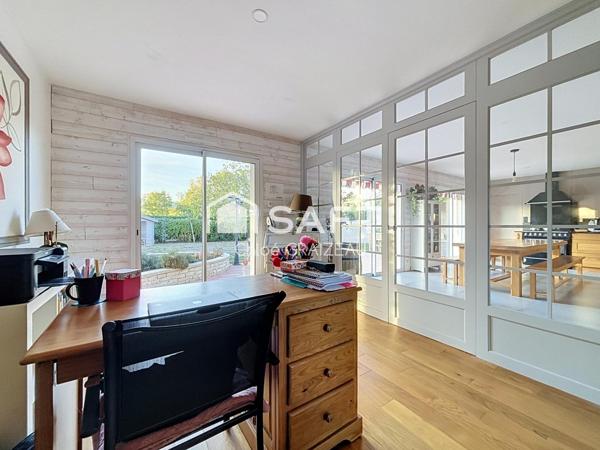 Maison de plain-pied, 4 chambres, bureau, garage
