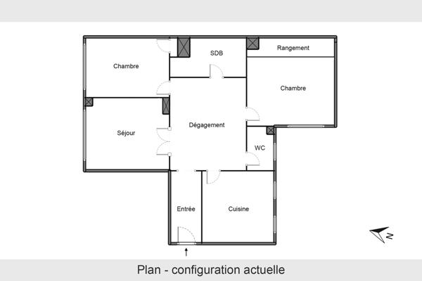 Appartement 3 pièces - 67 m² Exclusivité efficity