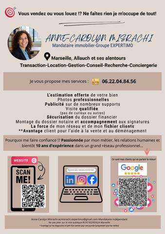 Marseille (13013) CENTRE VILLAGE CHATEAU GOMBERT, T 3 PIÈCES 45 M²