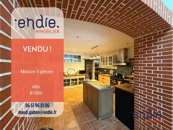 ALBI-La Madeleine: maison de caractère 150m2-4CH-jardin 562m2 (piscinable)