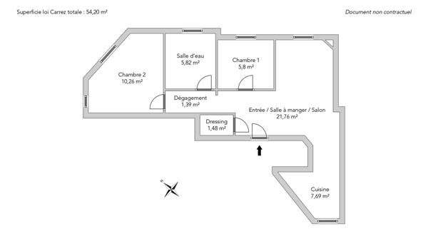 Appartement Courbevoie - BÉCON / PARC DES COURONNES