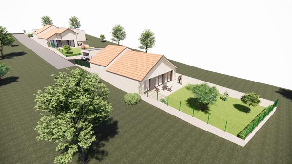 Terrain constructible 821 m2,borné, viabilisable