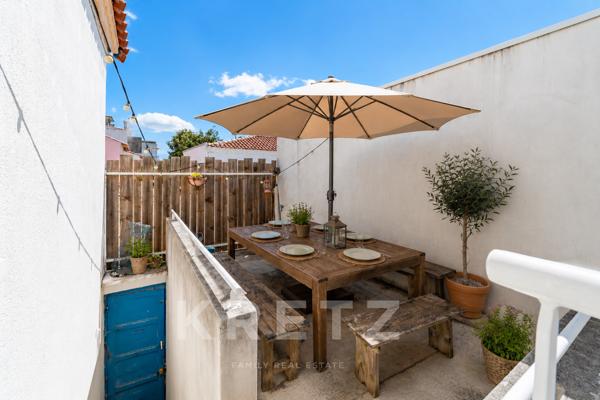 Maison de ville avec terrasses et garage à 150m de la plage