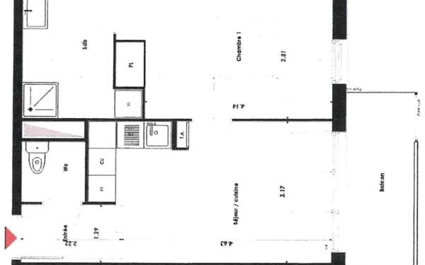Appartement à vendre    2 pièces • 39,71 m2 Mennecy