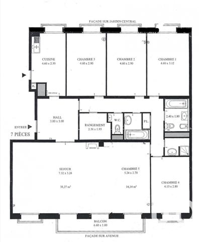 Appartement à vendre 6 pièces 155 m² Versailles