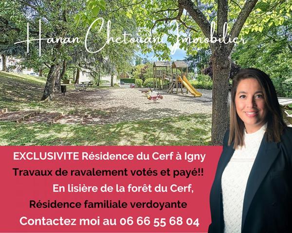 3 PIÈCES AVEC BALCON, CAVE ET PARKING  RÉSIDENCE DU CERF À IGNY