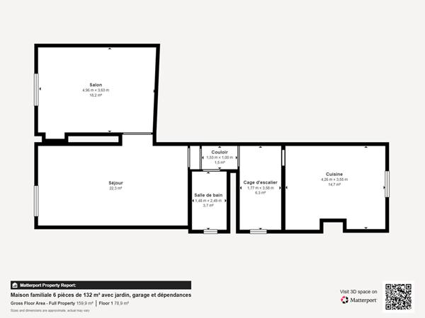 Maison familiale 6 pièces de 132 m² avec jardin, garage et dépendances