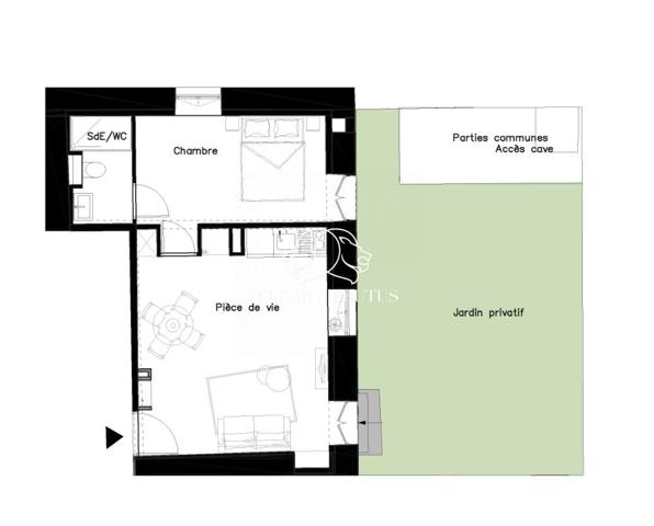 T2 – 35 m2 – avec jardin
