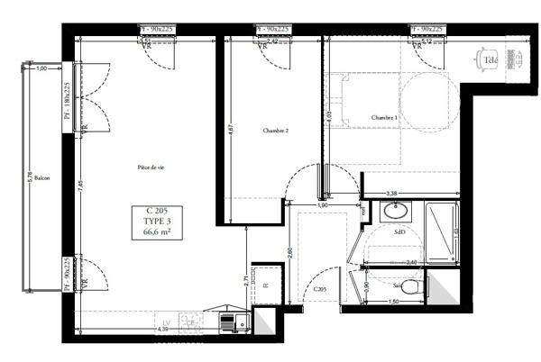 Appartement Clermont 66.6 m²