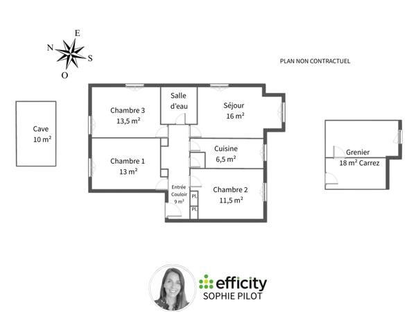 Appartement 4 pièces - 75 m² Exclusivité efficity