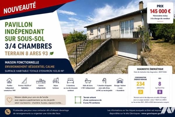 PAVILLON INDEPENDANT SUR SOUS/SOL - HABITABLE DE SUITE