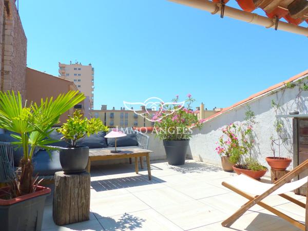 T4 125m² utiles, dernier étage, terrasse