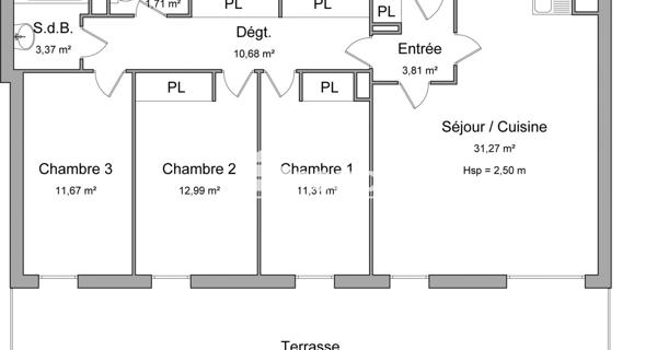 Location Appartement 4 pièces 86.81 m² - Chartres 28000