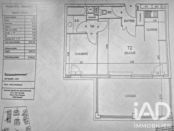 Appartement à vendre 2 pièces 45 m² La Ciotat