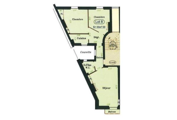 PARIS 19 / JAURÈS - APPARTEMENT 3 PIÈCES AVEC BALCON A RÉNOVER + CAVE