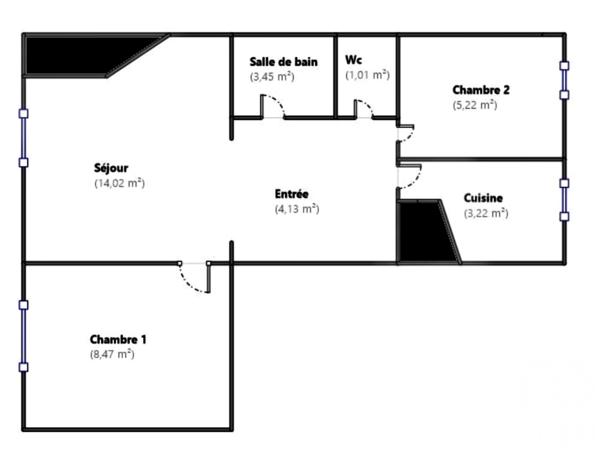 Appartement à vendre 3 pièces 53 m² Colombes