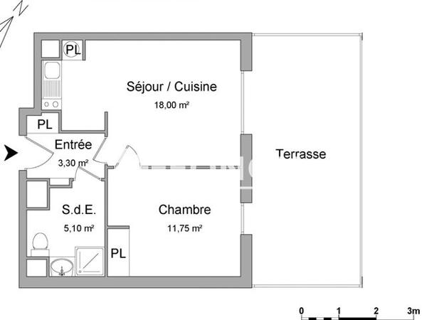 Location Appartement 2 pièces 38.2 m² - 80 BOULEVARD DES POILUS Nantes 44300