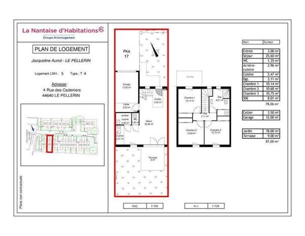 Maison 4 pièces                                        - 44640 Le Pellerin Réf : 10643