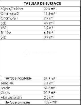 Appartement de 58 m²