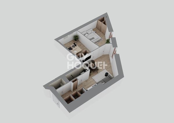 Appartement T2 bis (Plateau à aménager), Montchat Bazin, Lyon 3ème (69003)