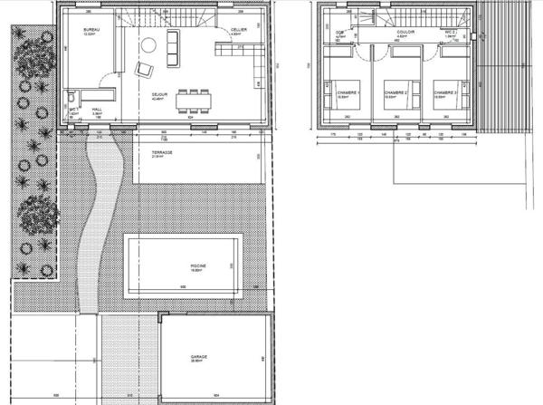 Terrain constructible plat, viabilisé, avec permis