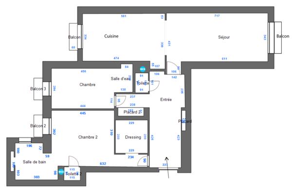 Nice (06200) Magnifique 3/4Pièces face à la mer