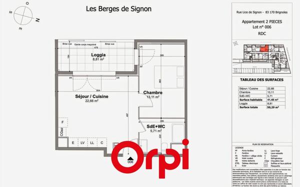 Appartement à vendre    2 pièces • 41,48 m2 Brignoles