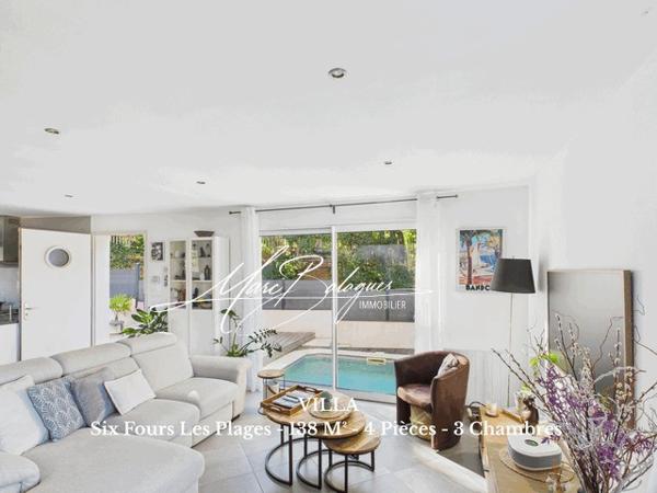 Six-Fours-les-Plages (83140) Six-Fours-les-Plages – Secteur résidentiel de Talian Villa lumineuse avec piscine & espace indépendant