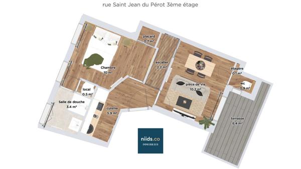 APPARTEMENT TERRASSE ET ROOFTOP