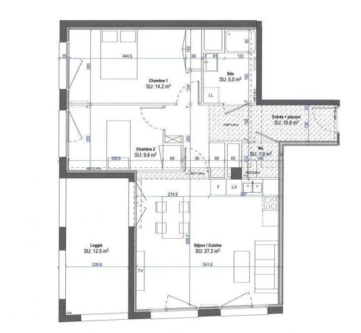 Appartement 3 pièces - 44000 Nantes -  MALAKOFF