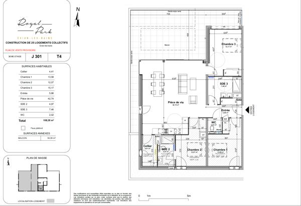 Vente Appartement de luxe Évian-les-Bains 4 Pièces 108 m²