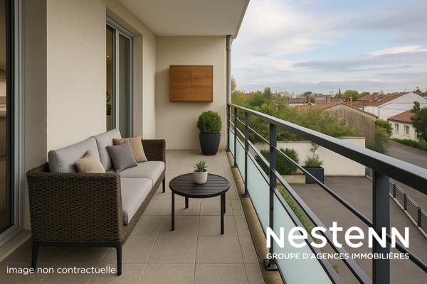 Grand Parilly: Lumineux T3 récent avec Balcon sans vis à vis