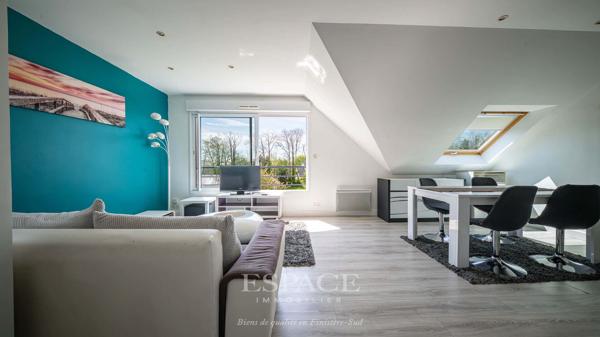 A Concarneau appartement T3 au dernier étage avec garage et place de parking privative