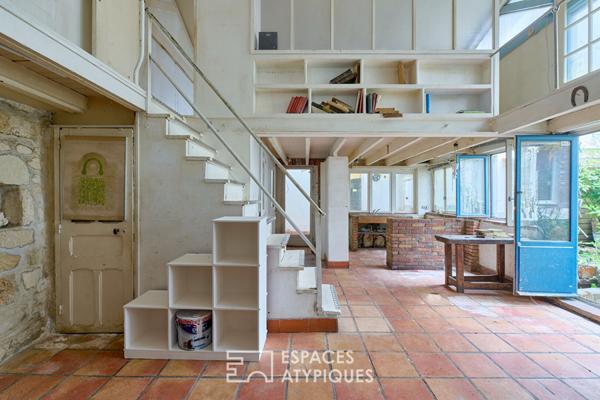 Ancien atelier avec jardin d’hiver au Square Gardette