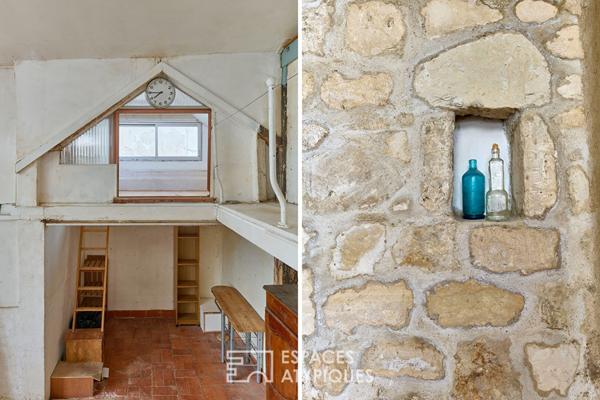 Ancien atelier avec jardin d’hiver au Square Gardette