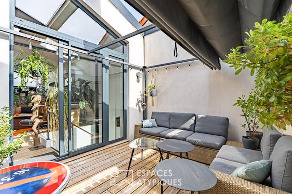 Loft en triplex avec terrasse et courette