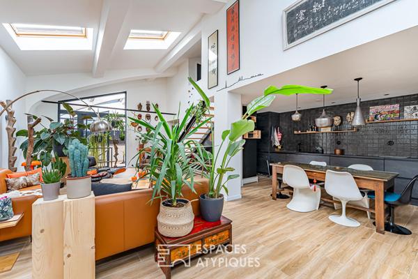 Loft en triplex avec terrasse et courette