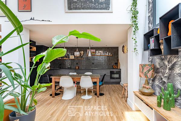 Loft en triplex avec terrasse et courette