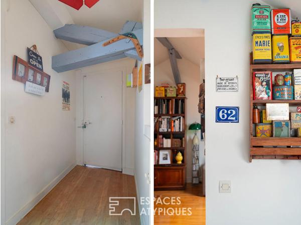Appartement sous les toits en centre ville