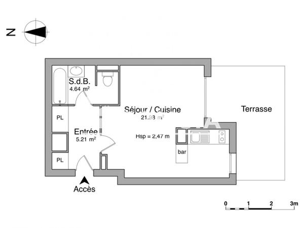 Location Studio 31.83 m² - 10 Avenue de Saint Pierre, Rodez 12000