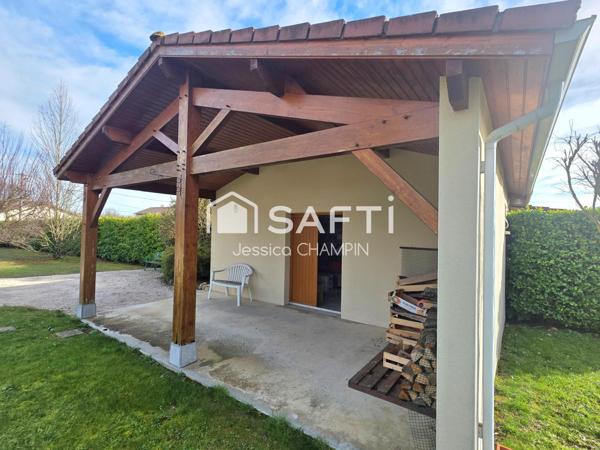 Maison contemporaine de plain-pied 4 chambres et terrain arboré , vue Pyrénées
